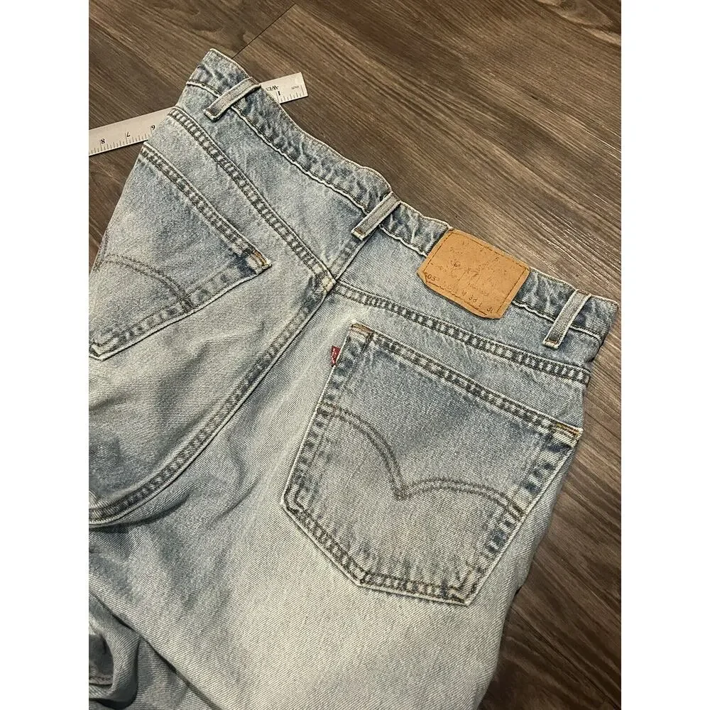 Vintage Levis Jeans Mens 38x30 Blue 505 Light Wash 90s 1999 Regular Straight Leg